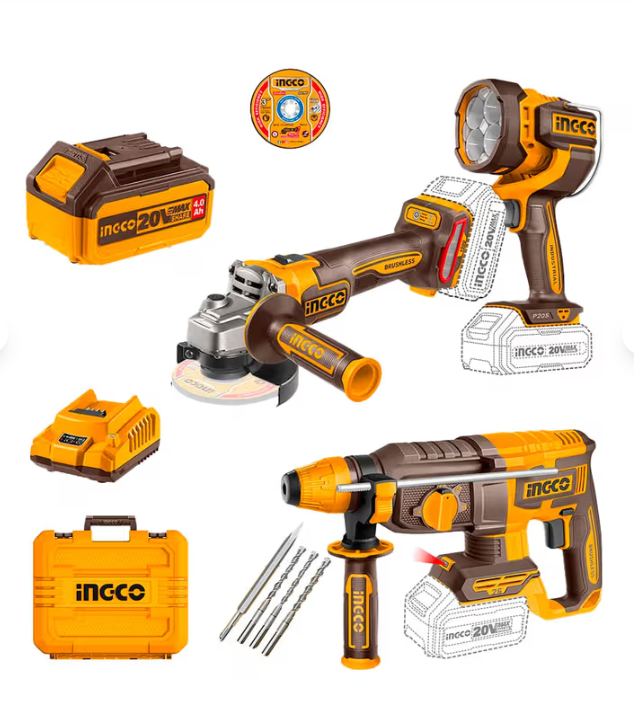 Combo 3 peças ingco (COSLI250183-9)